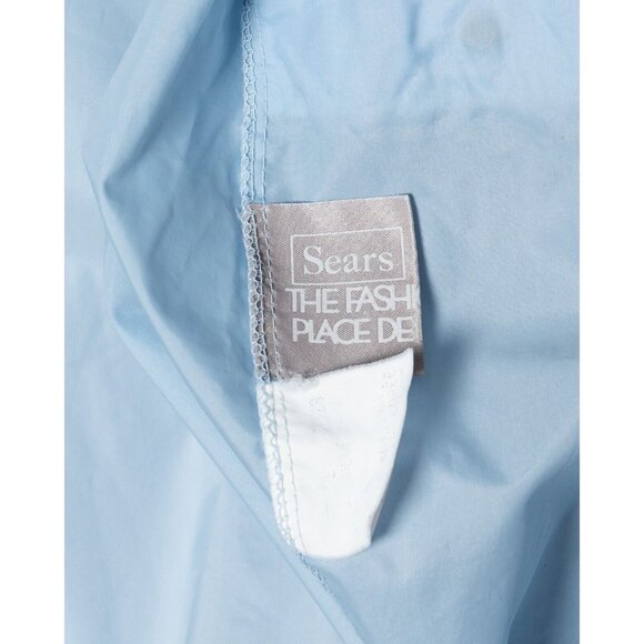 Vintage Sears Womens Large Lightweight Nylon Shell Jacket Light Blue - Picture 8 of 8